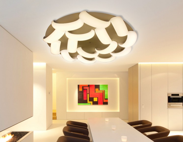 Управляемый светодиодный светильник Ambrella light ORBITAL CLOUD  FC18/15 WH 300W D1040