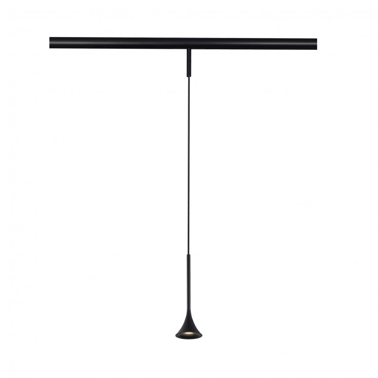 Магнитный трековый светильник ST Luce SUPER5 Черный LED 1*5W 4000K Lm Ra>90 IP20 D70xH225 24V    ST688.446.05