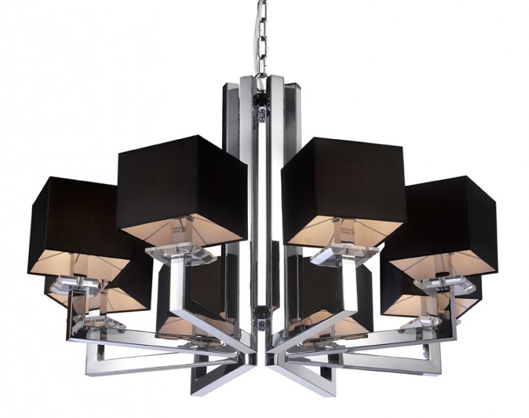 Люстра NEWPORT 3208+1/C чёрные или белые абажуры