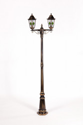 Уличный фонарный столб YAOHUALUX 79809lgA Gb PETERSBURG lead GLASS