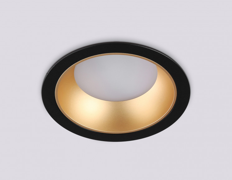 Встраиваемый светильник Ambrella light TN52334 SBK/SGD черный песок/золото песок GX53 max 12W D115*25