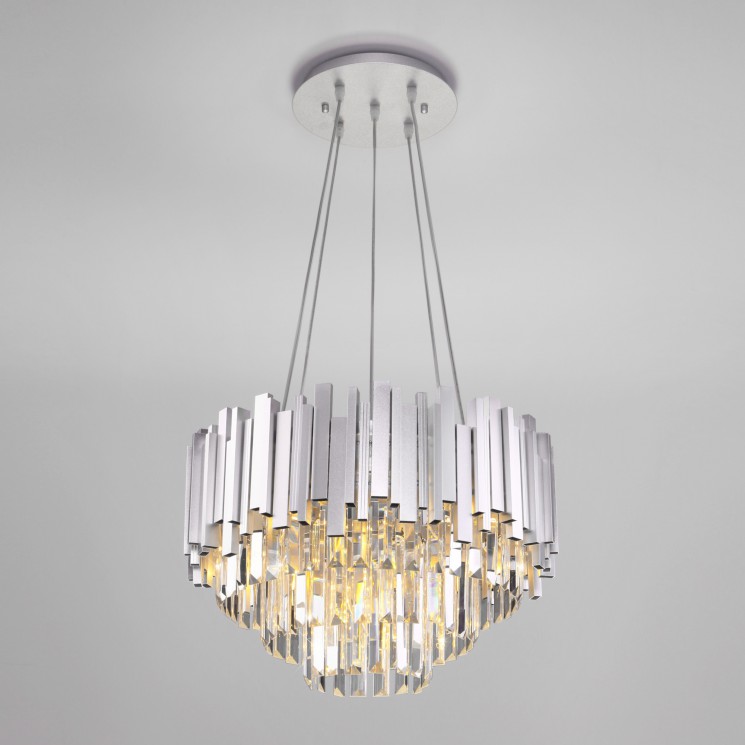 Потолочная люстра Bogate's 340/6 серебро(308/6) Strotskis с управлением по Wi-Fi