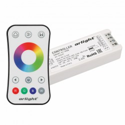 Контроллер Arlight SMART-RGB-SET-RING 12-24V, 3x3A, ПДУ 2.4G, IP20 Пластик, 5 лет 034807