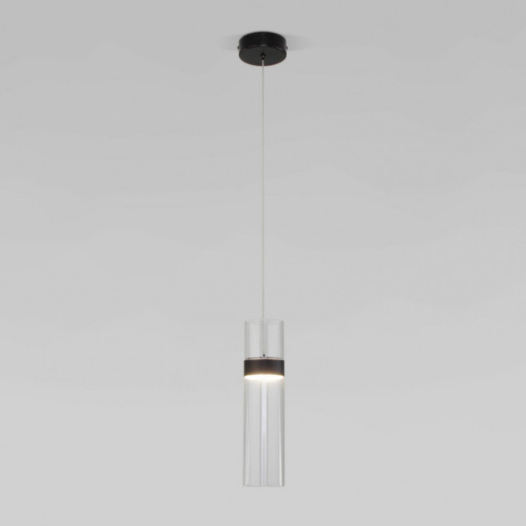 Подвесной светильник Eurosvet 50244/1 LED черный/прозрачный Lumen