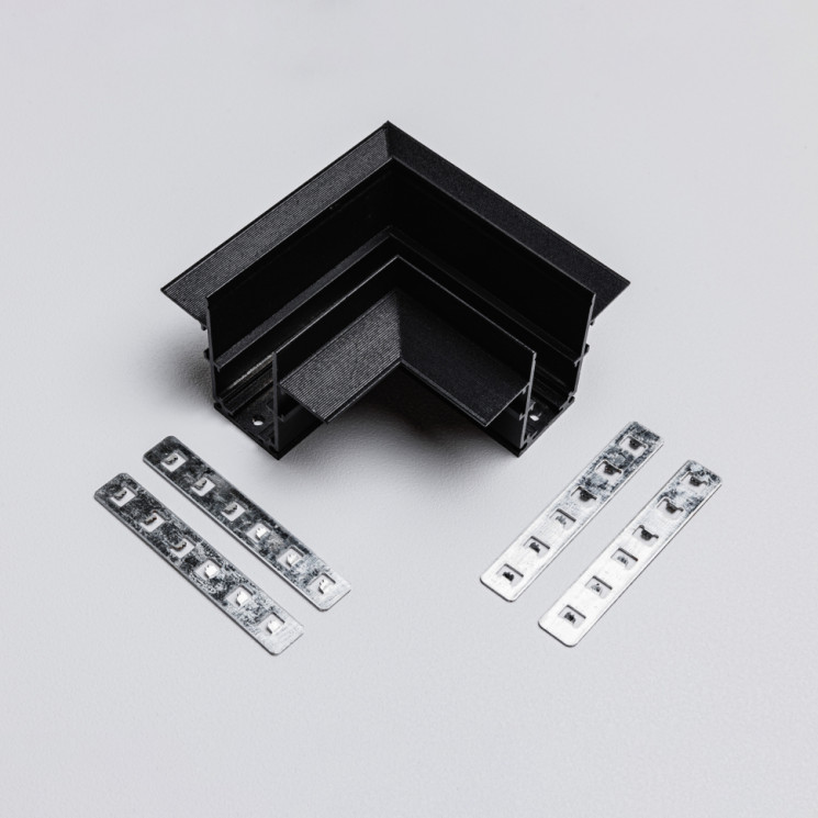 Угловой коннектор для встраиваемого магнитного трекового шинопровода MKA-2R-CC-B Черный Mikami Terra