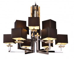 Люстра NEWPORT 3206+6/C чёрные или белые абажуры