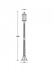 Уличный фонарный столб YAOHUALUX 81208 Bl BARSELONA