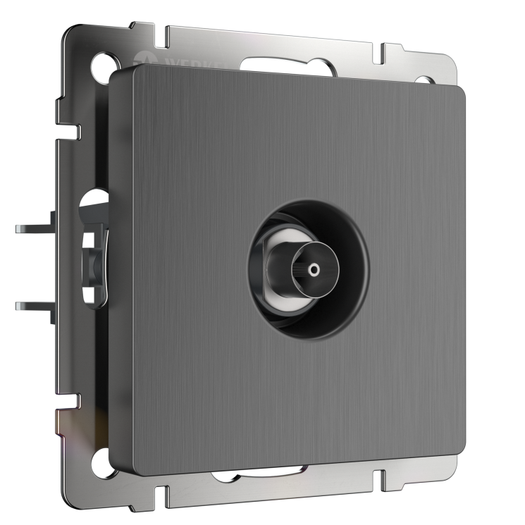 ТВ-розетка оконечная Werkel графит рифленый W1183004 (WL04-TV)