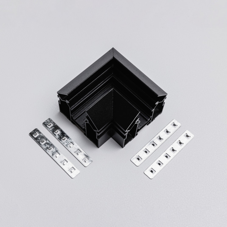 Угловой коннектор для магнитного трекового шинопровода для натяжных потолков MKA-2R2-CC-B Черный Mikami Terra