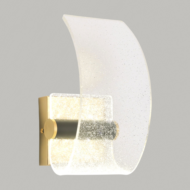 Настенный светильник Lussole LSP-7371 Calvert W10 см Н22 см 3 Вт 4000К матовое золото/прозрачный