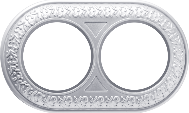 Рамка на 2 поста жемчужный Werkel WL70-frame-02 Antik Runda