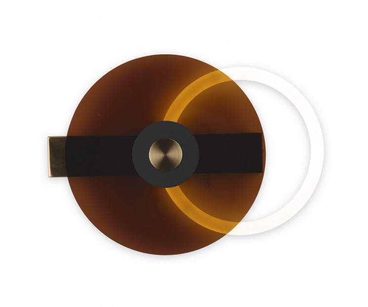 Бра Kink Light Роули бронза (янтарный плафон) w40*3,5 h30 Led 12W (4000K) 08413,20(03)