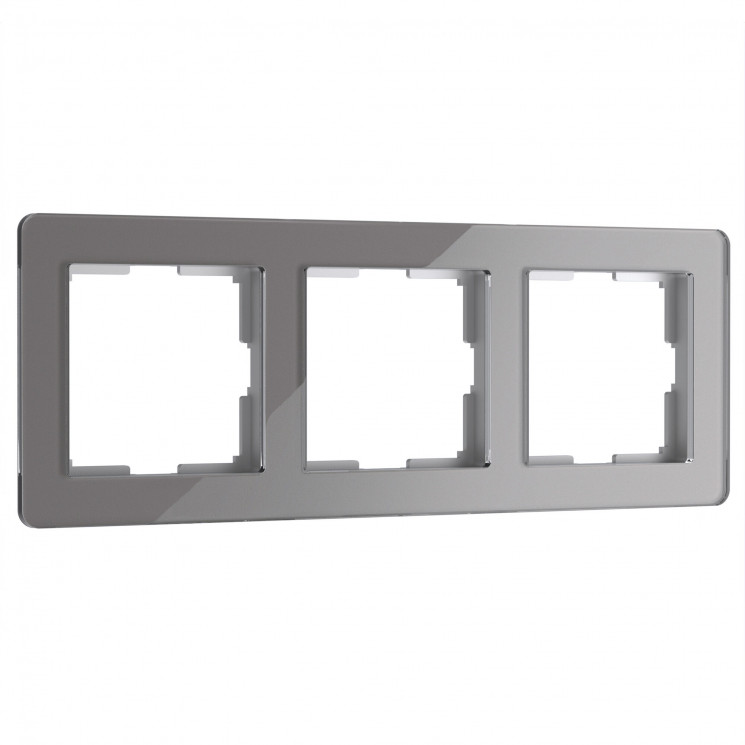 Рамка на 3 поста Acrylic графит W0032704 Werkel