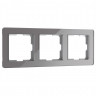 Рамка на 3 поста Acrylic графит W0032704 Werkel