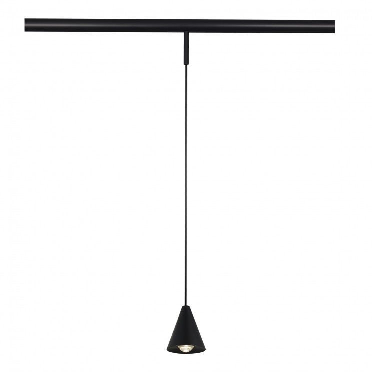 Магнитный трековый светильник ST Luce SUPER5 Черный LED 1*5W 4000K Lm Ra>90 40° IP20 D80xH98 24V   ST689.446.05