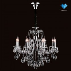 Люстра Eurosvet 10048/8 хром/прозрачный хрусталь Strotskis