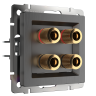 Акустическая розетка Werkel графит рифленый W1185004 (WL04-AUDIOx4)