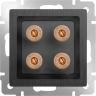 Акустическая розетка Werkel графит рифленый W1185004 (WL04-AUDIOx4)