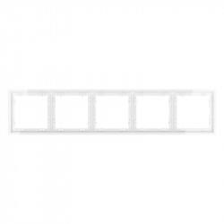Рамка 5 постов VOLTUM VLS100501 белый глянец