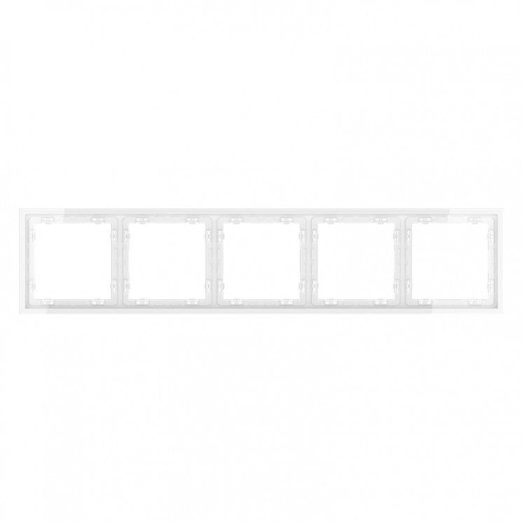 Рамка 5 постов VOLTUM VLS100501 белый глянец