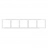 Рамка 5 постов VOLTUM VLS100501 белый глянец