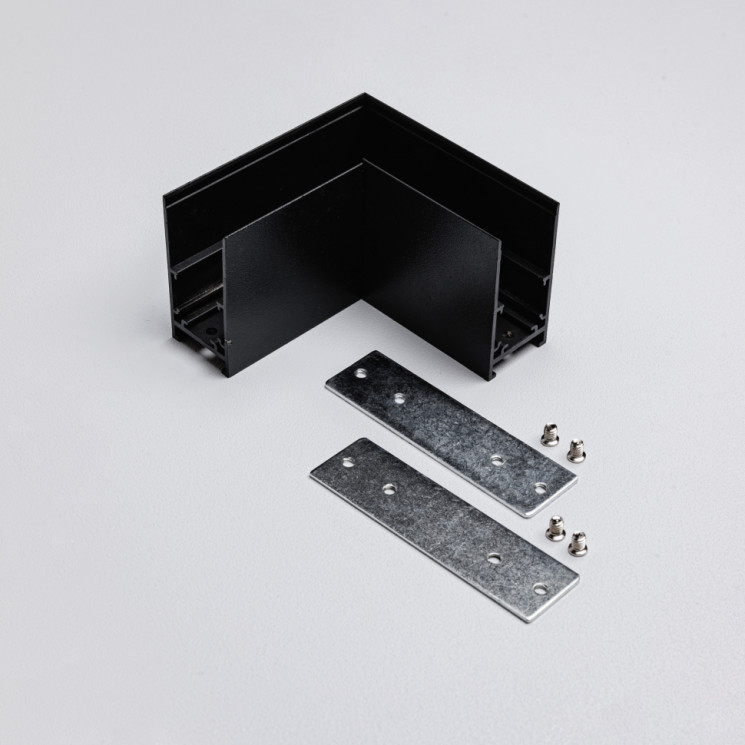 Угловой коннектор для накладного магнитного трекового шинопровода MKA-2S-CC-B Черный Mikami Terra