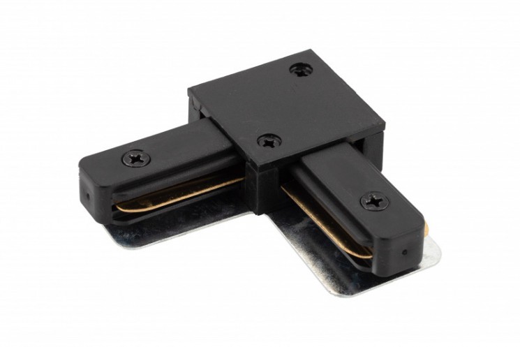 Соединитель для шинопровода L-образный, черный Denkirs TR1102-BK