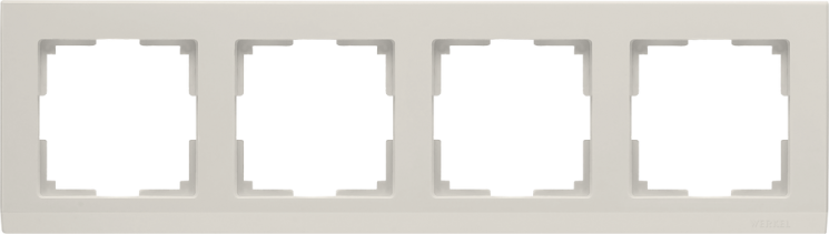 Рамка на 4 поста слоновая кость Werkel W0041803 (WL04-Frame-04-ivory Stark)