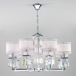Подвесной светильник  Eurosvet Zaffiro 10099/8 хром/прозрачный хрусталь Strotskis