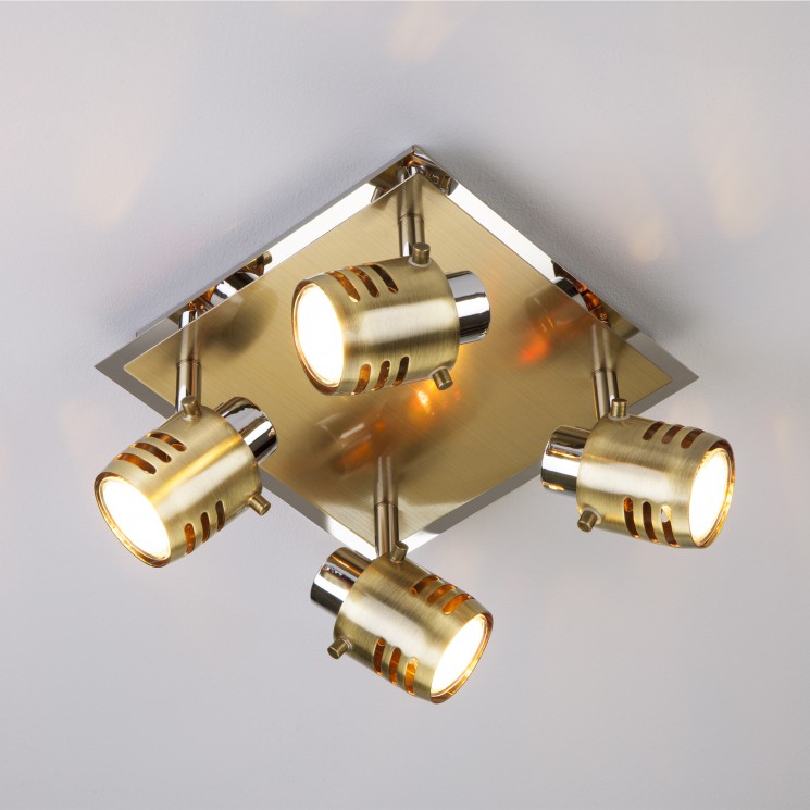 Потолочный светильник  Eurosvet Leonardo 23463/4 хром/античная бронза