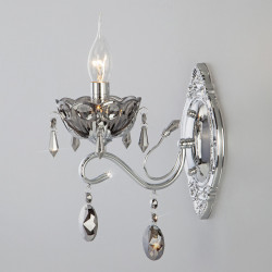 Бра Eurosvet 10103/1 хром/дымчатый хрусталь Strotskis Teodore