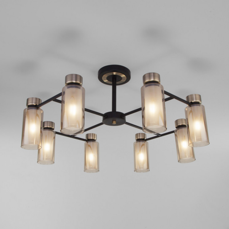 Люстра на штанге Eurosvet 70115/8 черный Amado