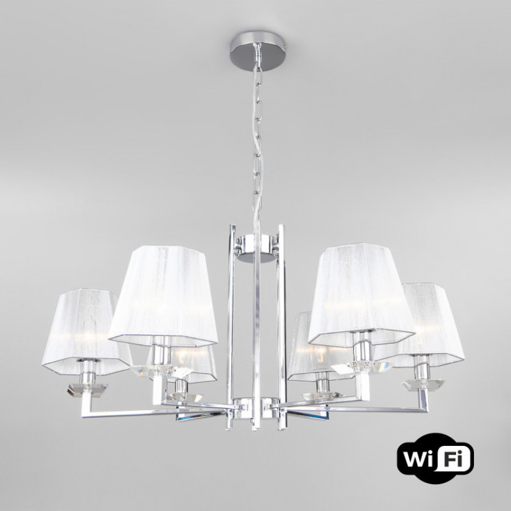 Подвесная люстра Eurosvet 60125/6 хром Smart (60114/6) Alegria