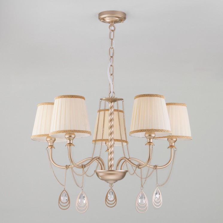 Подвесной светильник Eurosvet 60068/5 перламутровое золото Enzo