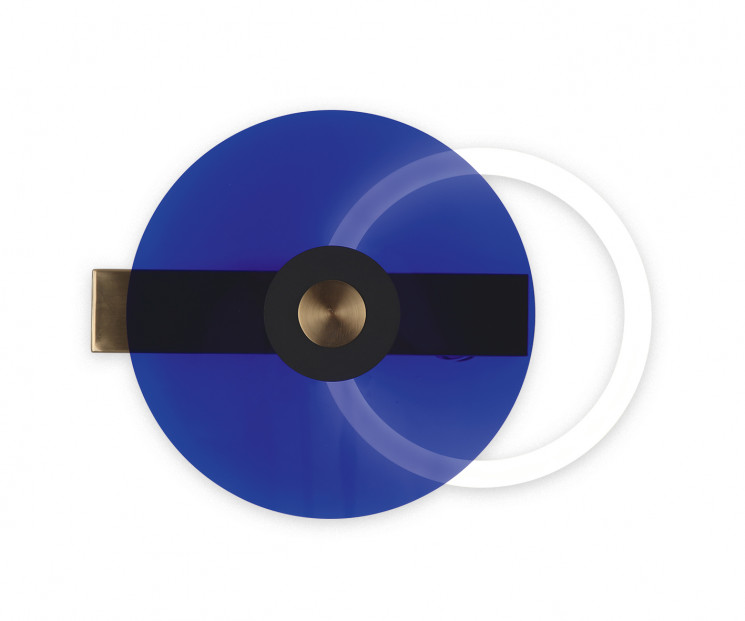 Бра Kink Light Роули бронза (синий плафон) w40*3,5 h30 Led 12W (4000K) 08413,20(05)