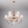 Подвесной светильник  Eurosvet Emiliana 10087/12 золото/прозрачный хрусталь Strotskis