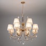 Подвесной светильник  Eurosvet Emiliana 10087/12 золото/прозрачный хрусталь Strotskis