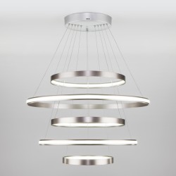 Подвесной светодиодный светильник с пультом управления Eurosvet Olympia 90179/5 сатин-никель