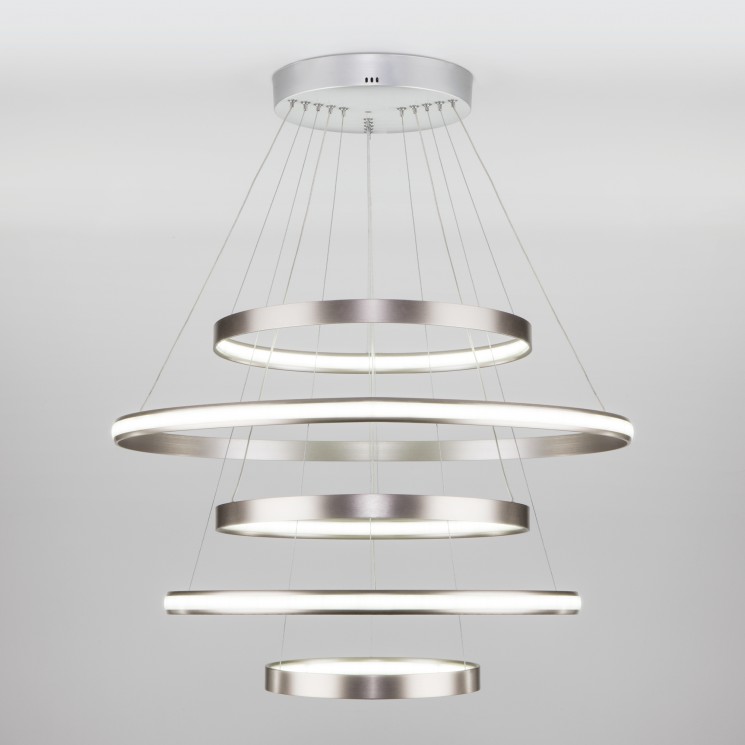 Подвесной светодиодный светильник с пультом управления Eurosvet Olympia 90179/5 сатин-никель