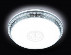 Управляемый светильник Ambrella light F128 WH SL 72W D500 ORBITAL DESIGN
