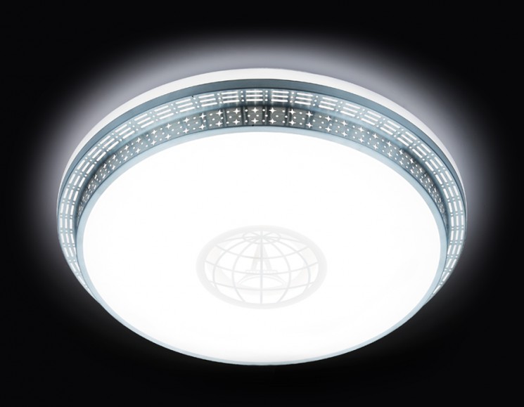 Управляемый светильник Ambrella light F128 WH SL 72W D500 ORBITAL DESIGN