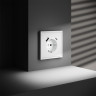 Розетка встраиваемая S70 с заземлением и защитными шторками, 16А, с USB, A+С VOLTUM VLS040502 белый матовый