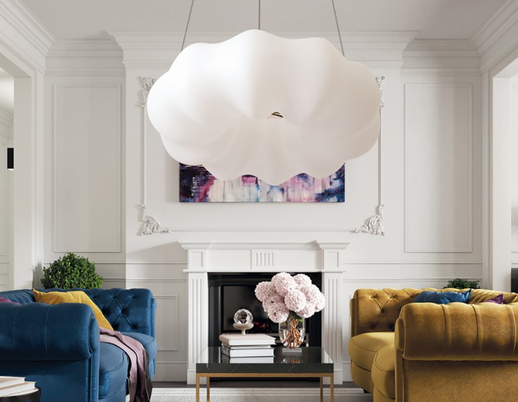 Управляемый светодиодный светильник Ambrella light ORBITAL CLOUD  FC319L WH 120W D660