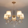 Подвесной светильник  Eurosvet Emiliana 10087/5 золото/прозрачный хрусталь Strotskis