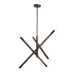 Светильник подвесной ST Luce Черный, Коричневый E14 6*40W         SL6226.403.06