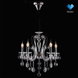 Люстра Eurosvet 10048/5 хром/прозрачный хрусталь Strotskis