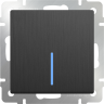 Выключатель одноклавишный с подсветкой Werkel графит рифленый W1110104 (WL04-SW-1G-LED)