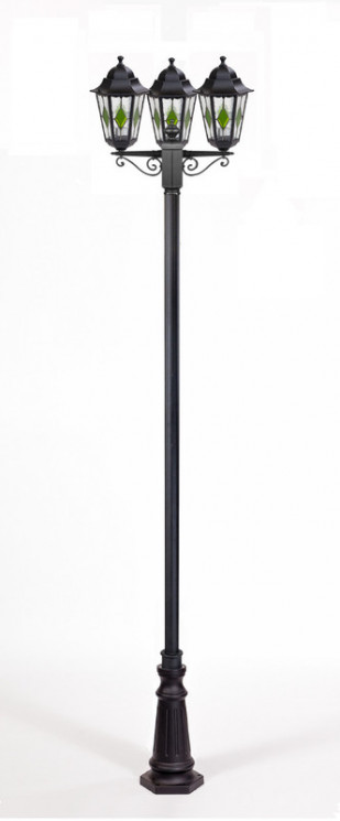 Уличный фонарный столб YAOHUALUX 79810lgB B2 Bl PETERSBURG lead GLASS