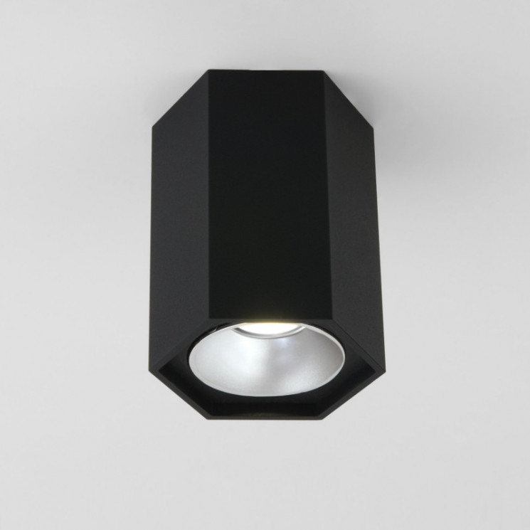 Накладной светильник Elektrostandard 25036/LED 7W 4200K черный матовый/серебро 25036/LED