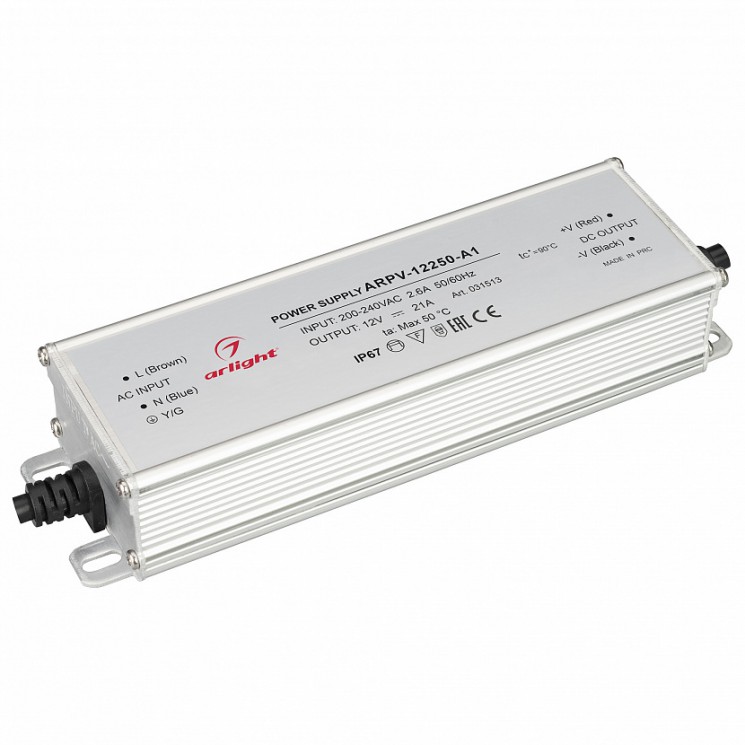 Блок питания Arlight ARPV-12250-A1 12V, 21A, 252W IP67 Металл, 3 года 031513